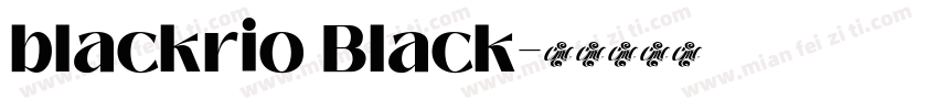 blackrio Black字体转换
